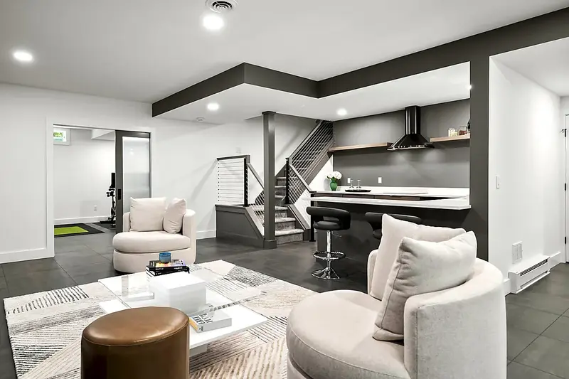 Staged basement renovation Toronto